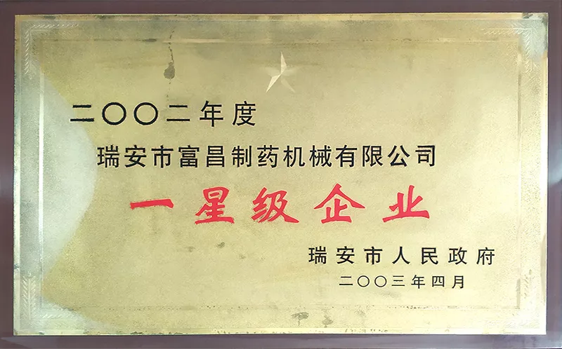 2002年一星级企业